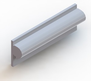 Aluminum profile glass holder
