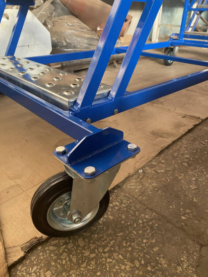 Platform mobile metal ladders for warehouse