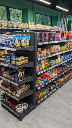 Two-sided sales rack