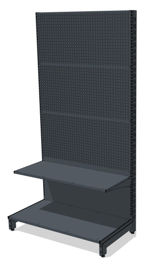 trade rack with perforation
